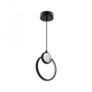Závesná lampa LACRIMA 20cm čierna 15W LED 3000K biely kryt