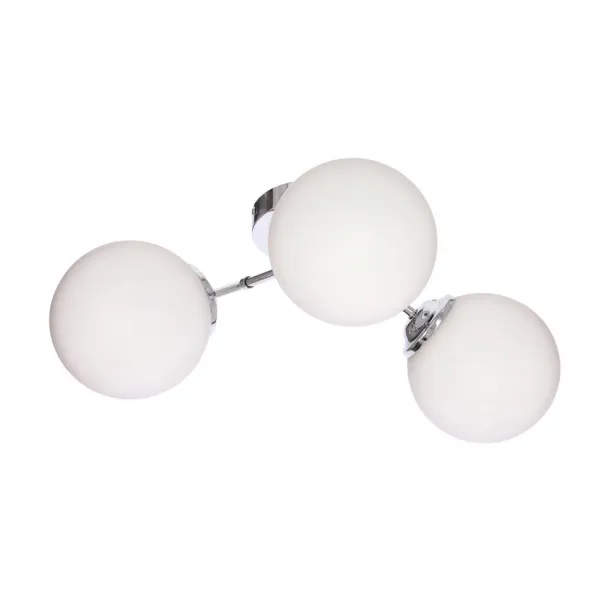 Nástenná lampa BELWEDER chrómová 3x40W E14 biele tienidlo
