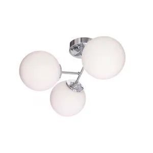 Nástenná lampa BELWEDER chrómová 3x40W E14 biele tienidlo
