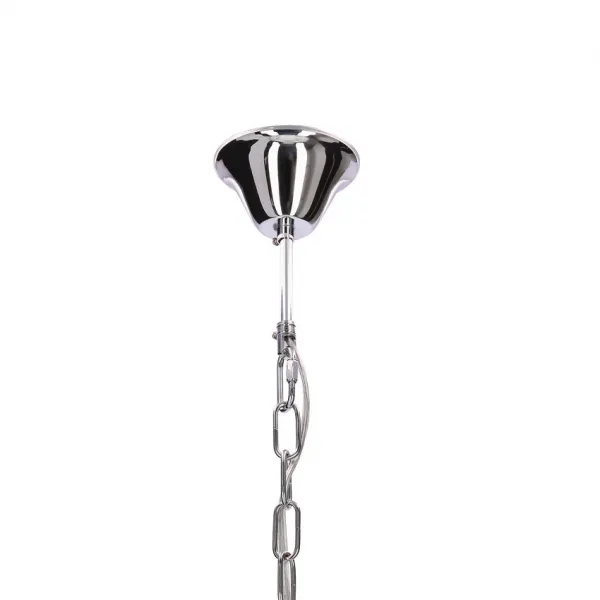 Závesná lampa Cristallo chróm 12x40W E14 priehľadná