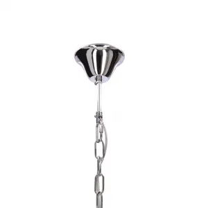 Závesná lampa Cristallo chróm 12x40W E14 priehľadná
