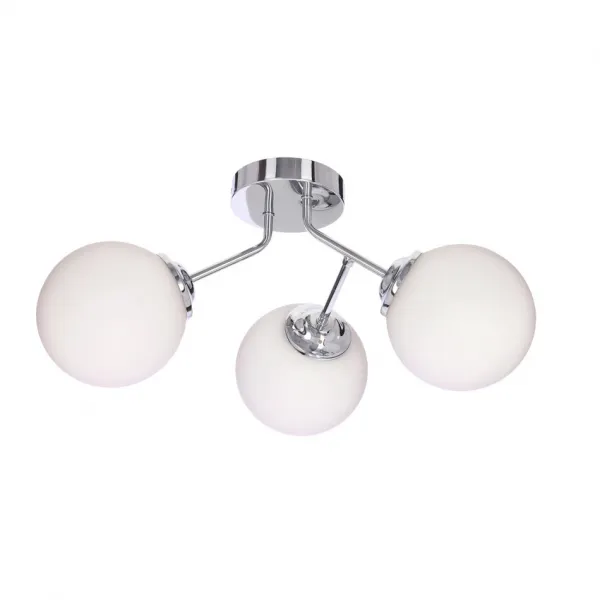 Nástenná lampa BELWEDER chrómová 3x40W E14 biele tienidlo