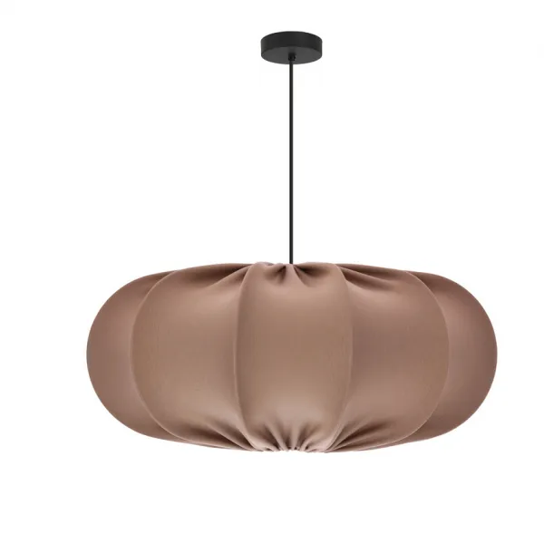 Škandinávska závesná lampa CAFEE' s hnedým tienidlom v moka štýle 52 cm - minimalistické stropné osvetlenie v japonskom štýle E27