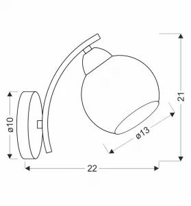 Nástenná lampa AMOS Gold 1x40W E27 biele tienidlo