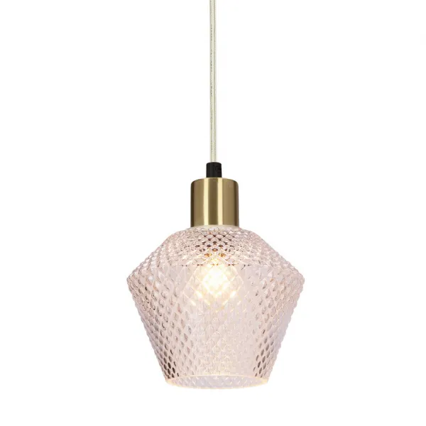 Závesná lampa Greniko, čierna, 3x40W, E14, bezfarebné tienidlo