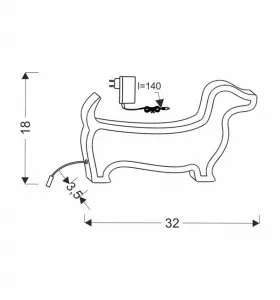 Stolová LED lampa DOG IQ KIDS modrá