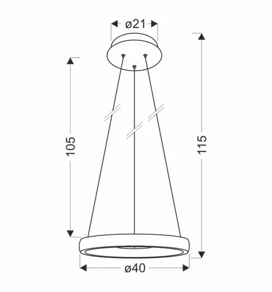 ZÁVESNÁ LAMPA HASHIM 40CM MATNÁ TMAVO ZLATÁ 22W LED KRYŠTÁLY ČÍRE
