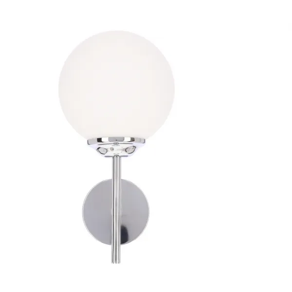 Nástenná lampa BELWEDER chrómová 1x40W E14 biele tienidlo