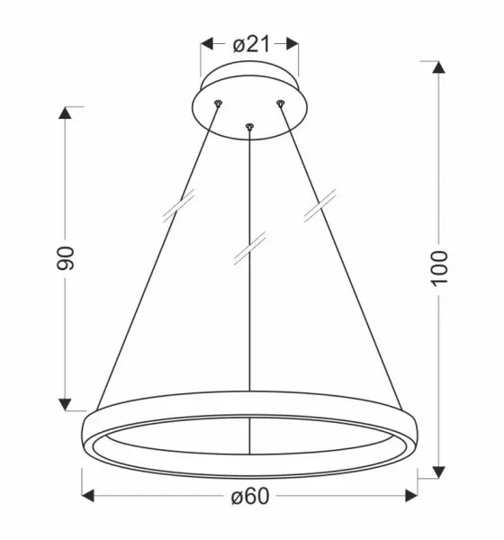 ZÁVESNÁ LAMPA HASHIM 60 CM MATNÁ TMAVO ZLATÁ 34W LED KRYŠTÁLY ČÍRE