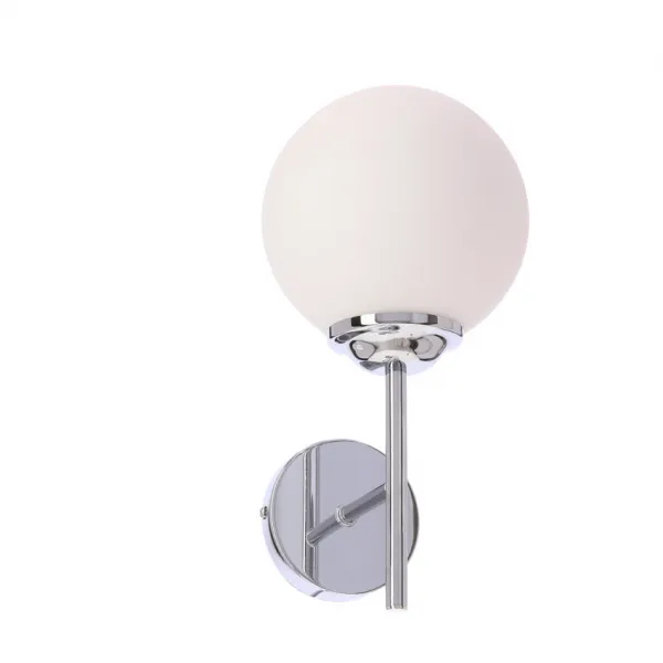 Nástenná lampa BELWEDER chrómová 1x40W E14 biele tienidlo
