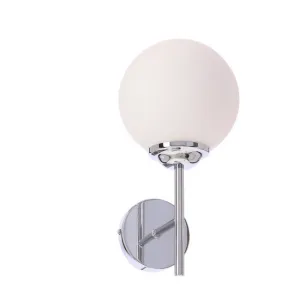 Nástenná lampa BELWEDER chrómová 1x40W E14 biele tienidlo