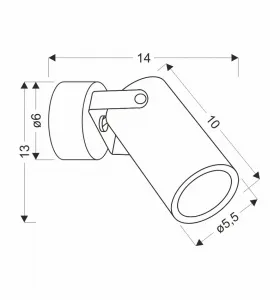 Nástenná lampa Gary lampa čierna 1x15W GU10 čierne tienidlo