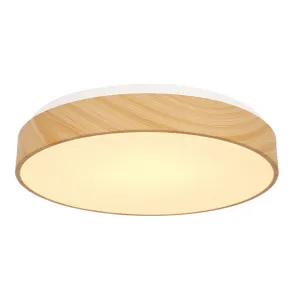 Stropná lampa FIGARO, drevená stropná lampa. 24W LED 3000/4500/6000K 38cm trieda bielej, diaľkové ovládanie