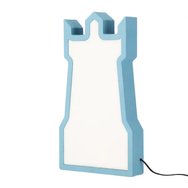 Detská stolová lampa veža LED iq kids modrá