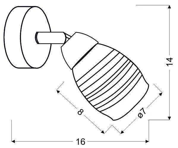 Nástenná lampa 1X10W E14 LED chróm JUBILAT