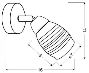 Nástenná lampa 1X10W E14 LED chróm JUBILAT