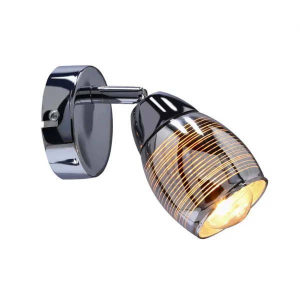 Nástenná lampa Virginia chrómová 1x10W e14 zrkadlové tienidlo
