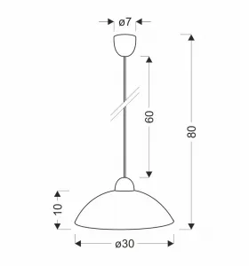 Závesná lampa Fanusa 1X60W E27 tienidlo biele so vzorom