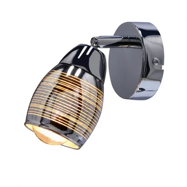Nástenná lampa Virginia chrómová 1x10W e14 zrkadlové tienidlo