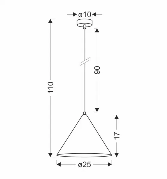 Závesná lampa Dunca 25 Čierna 1X40 E27 Tienidlo Tmavý orech
