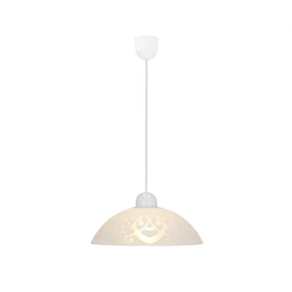 Závesná lampa Bronte 1X60W E27 tienidlo biele so vzorom