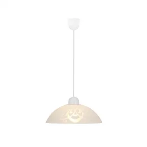 Závesná lampa Bronte 1X60W E27 tienidlo biele so vzorom