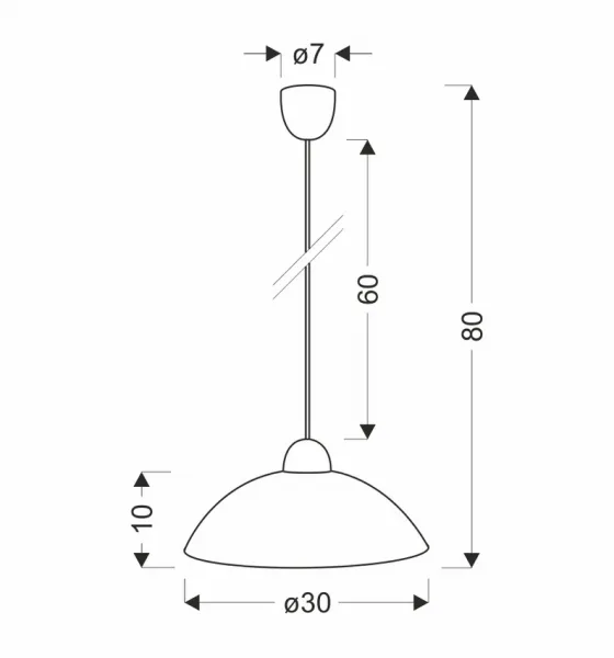 Závesná lampa Bronte 1X60W E27 tienidlo biele so vzorom