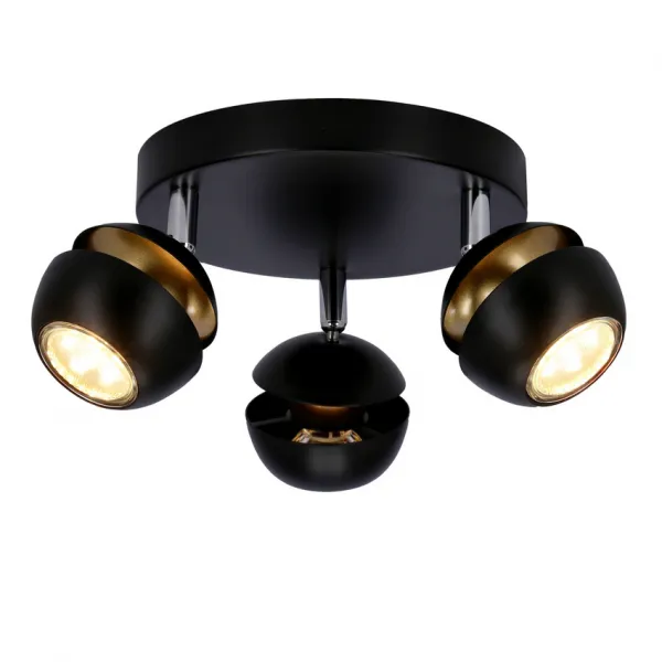 Stropná lampa Boni 3x3W gu10 LED čierna