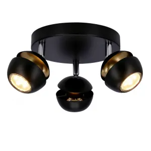 Stropná lampa Boni 3x3W gu10 LED čierna