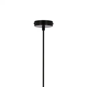 Závesná lampa Dunca 25 Čierna 1X40 E27 Tienidlo Tmavý orech