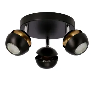 Stropná lampa Boni 3x3W gu10 LED čierna