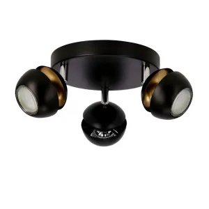 Stropná lampa Boni 3x3W gu10 LED čierna