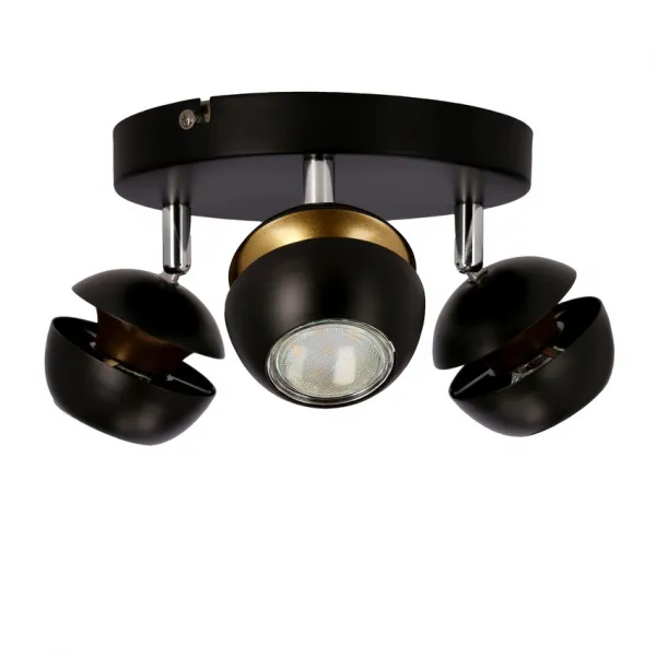 Stropná lampa Boni 3x3W gu10 LED čierna