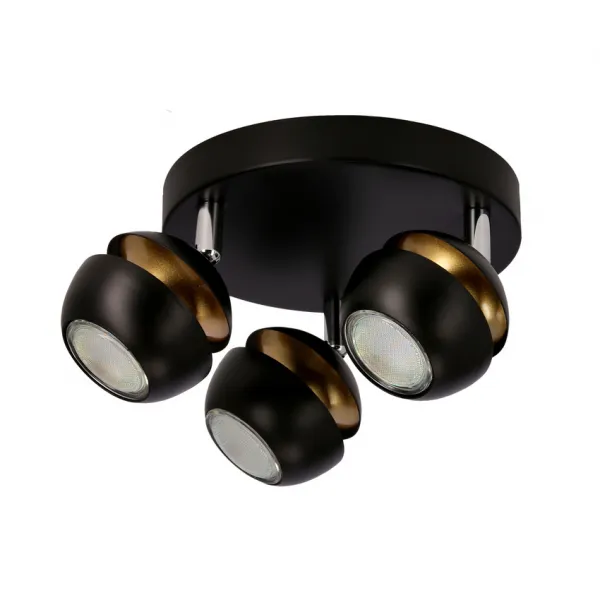 Stropná lampa Boni 3x3W gu10 LED čierna