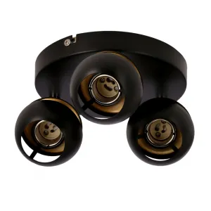 Stropná lampa Boni 3x3W gu10 LED čierna