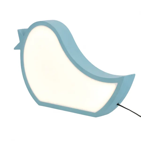 Stolová lampa vták pre deti LED iq kids modrá
