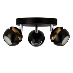Stropná lampa Boni 3x3W gu10 LED čierna