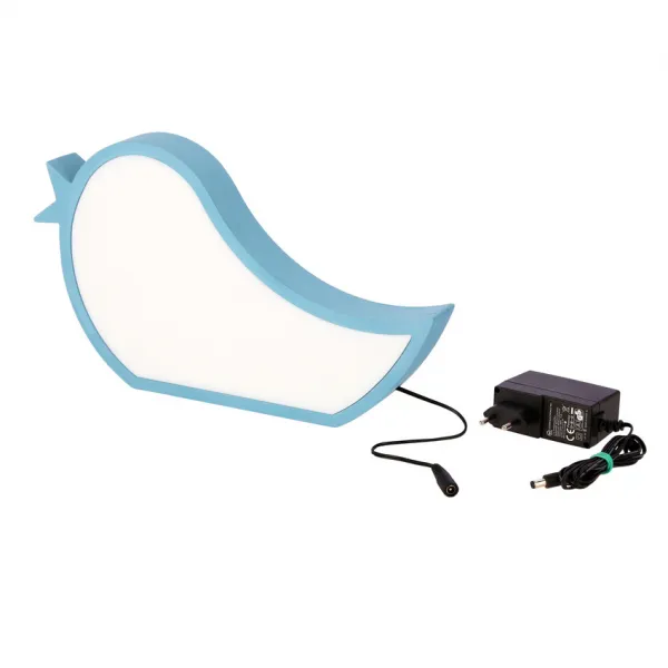 Stolová lampa vták pre deti LED iq kids modrá