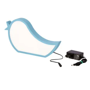 Stolová lampa vták pre deti LED iq kids modrá