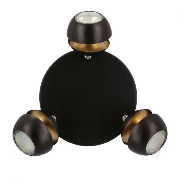 Stropná lampa Boni 3x3W gu10 LED čierna