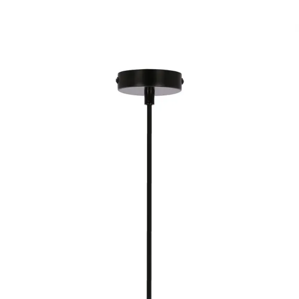 Závesná lampa Dunca 25 Čierna 1X40 E27 Svetlý dubový tienidlo