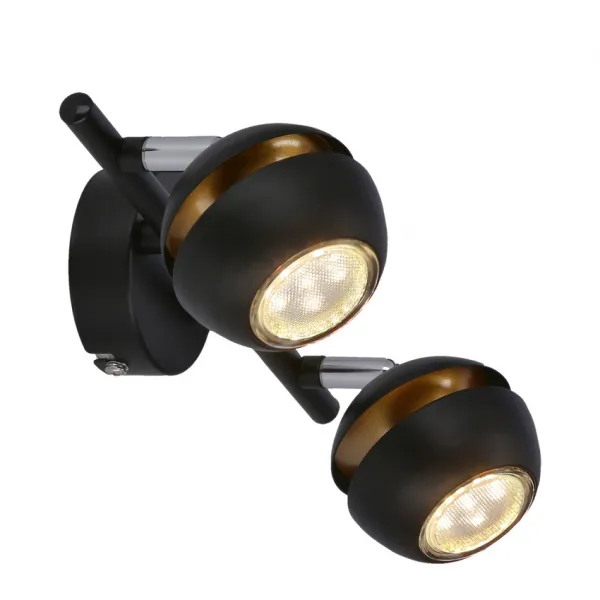 LED pásik Boni 2x3W gu10 čierny - POSLEDNÝ KUS