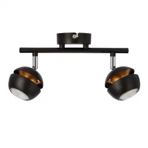 LED pásik Boni 2x3W gu10 čierny - POSLEDNÝ KUS