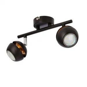 LED pásik Boni 2x3W gu10 čierny - POSLEDNÝ KUS