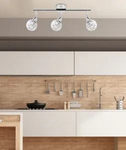 LED stropné svietidlo SMD Bolo chróm