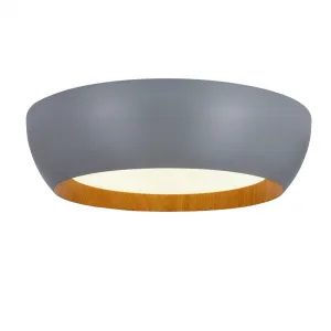 stropná lampa abruzzo sivá drevená stropná lampa biele tienidlo