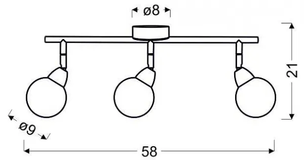 LED stropné svietidlo SMD Bolo chróm