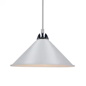 Závesná lampa Avola, chróm, 26 l/60W, tienidlo E27, biela