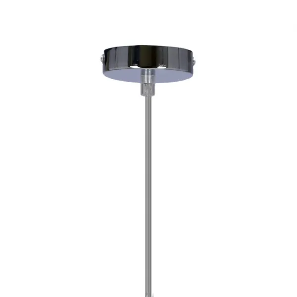 Závesná lampa Avola, chróm, 26 l/60W, tienidlo E27, biela