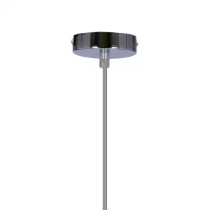 Závesná lampa Avola, chróm, 26 l/60W, tienidlo E27, biela